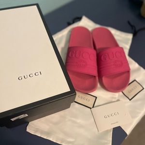 Pink Gucci Slides